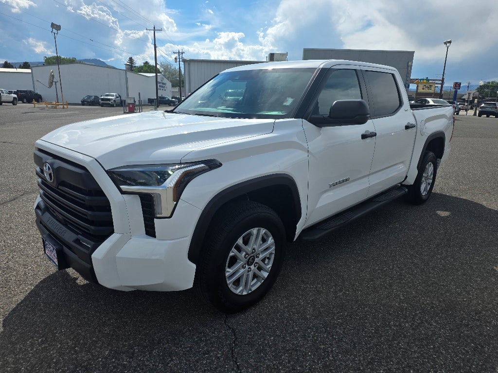 2025 Toyota Tundra 4WD SR in White — front three-quarter view